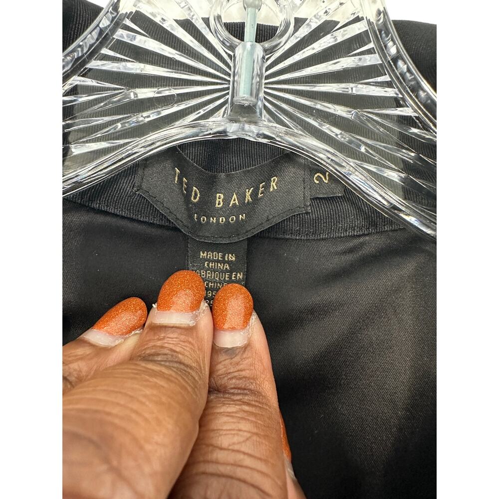 Ted Baker Black Collared Basic Office Business Zi… - image 2